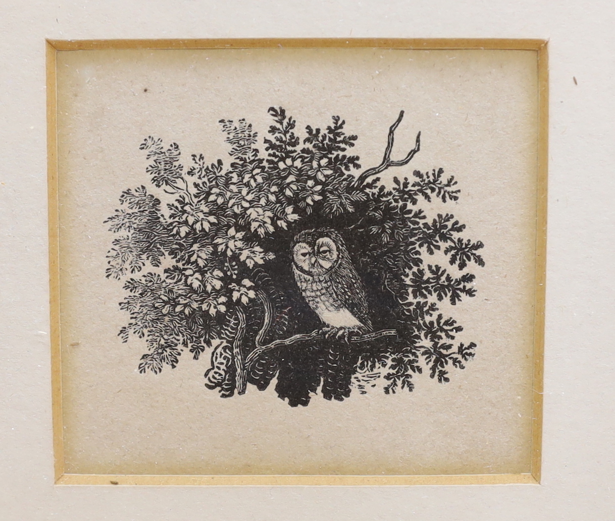 Thomas Bewick (1753-1828) two wood cuts/engravings together with a pencil sketch of a mother and child, inscribed William Frost verso, largest 10 x 7cm